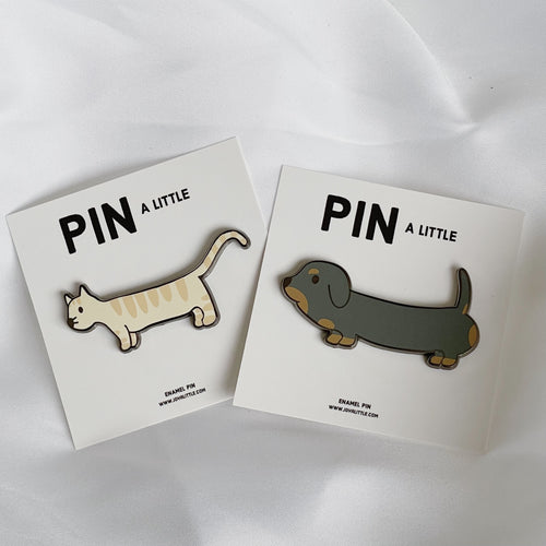 Cat and Dog Pin